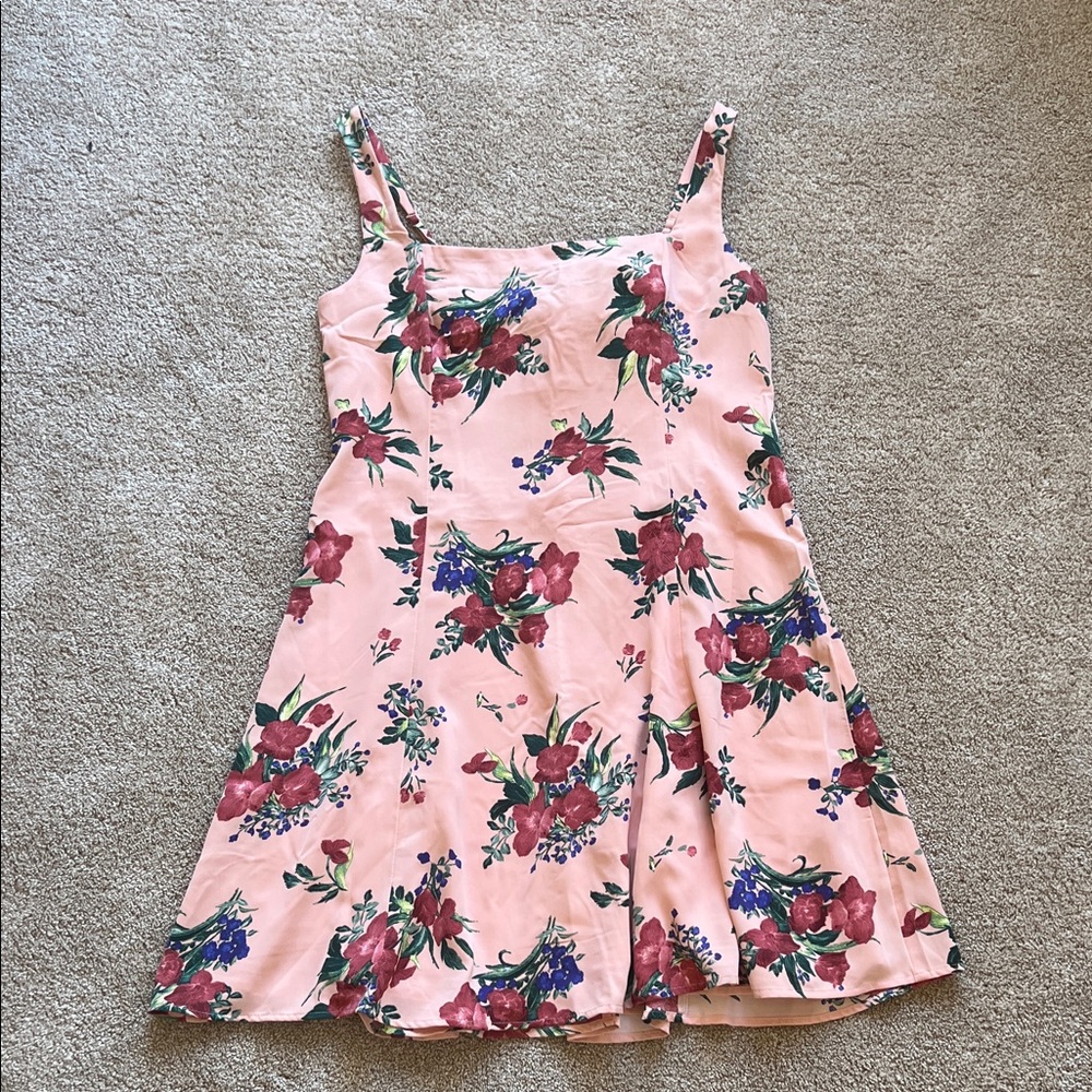 Abercrombie & Fitch Pink Floral Dress - Sz. Large Tall